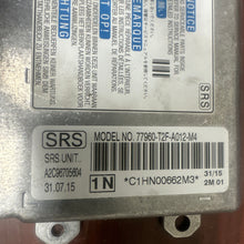 Load image into Gallery viewer, HONDA ACCORD SRS CONTROL MODULE UNIT PN: 77960-T2F-A012-M4 (P)