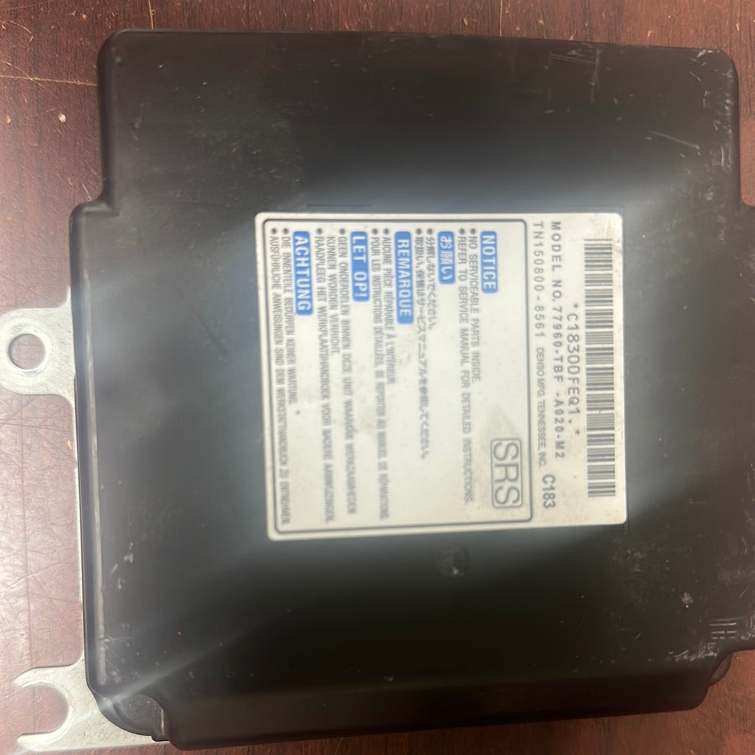 HONDA CIVIC SRS CONTROL MODULE UNIT (P) PN:77960-TBA-A020-M2 – Airbag ...