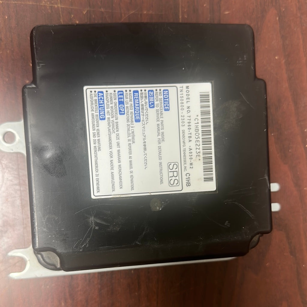 HONDA CIVIC SRS CONTROL MODULE UNIT (P) PN:77960-TBA-A030-M2