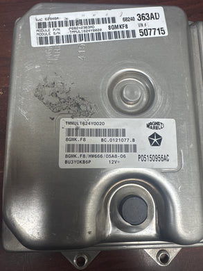 FIAT 500 ECM ELECTRONIC ENGINE MODULE (P) PN: 68240363AD