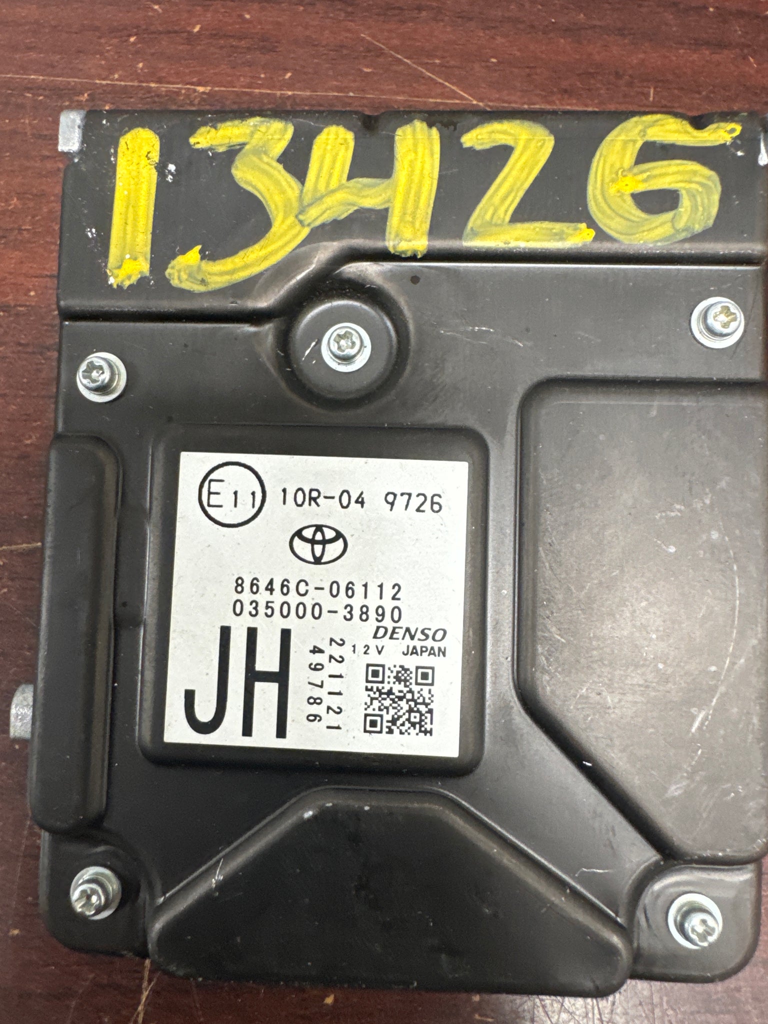 TOYOTA CAMRY FRONT WINDSHIELD LANE DEPARTURE CAMERA (P) PN: 8646C