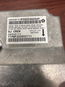 DODGE RAM AIRBAG CONTROL MODULE UNIT PN: P56054625AF (P)