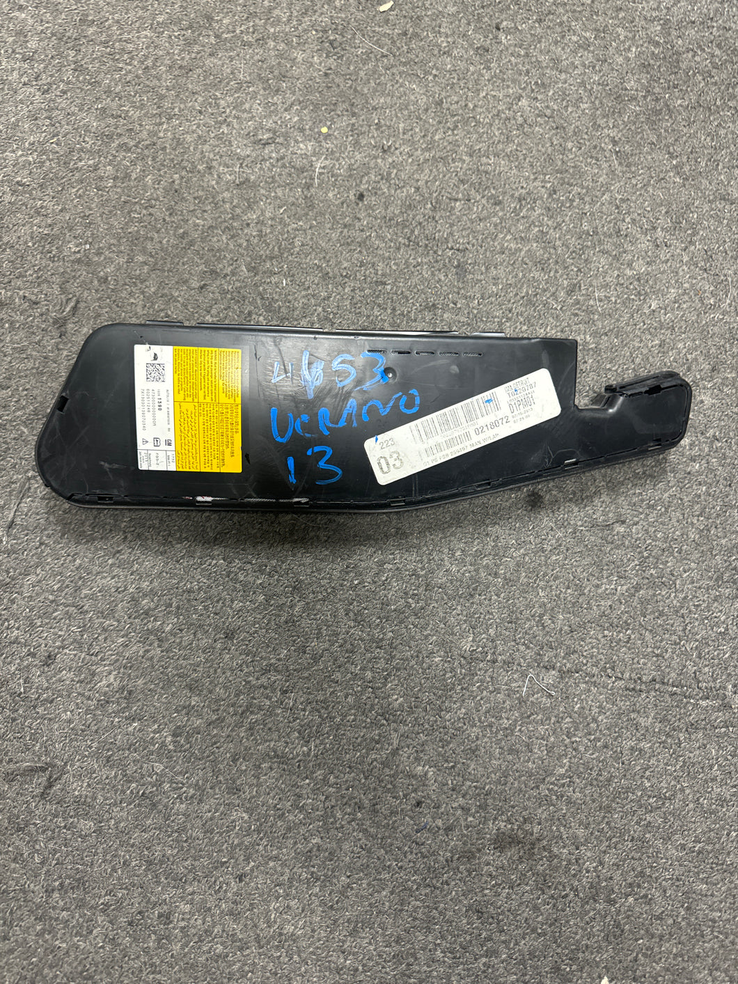 2011-2017 CRUZE VERANO FRONT RIGHT PASSENGER SEAT AIRBAG (RH) (P) PN:13251390