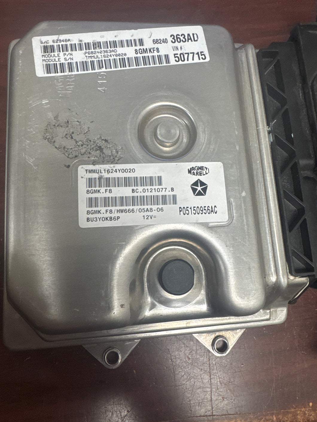 FIAT 500 ENGINE CONTROL MODULE ECM (P) PN: 68240363AD
