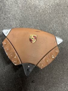 2003-2010 PORSCHE CAYENNE STEERING WHEEL AIRBAG (BROWN) (P)