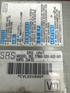 HONDA ODYSSEY AIRBAG CONTROL MODULE PN: 77960-S0X-A82-M1 (P)