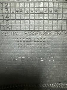 2013-2019 NISSAN SENTRA RIGHT PASSENGER SIDE MAT RUG COVER (RH) (P) PN: 999E2 L200