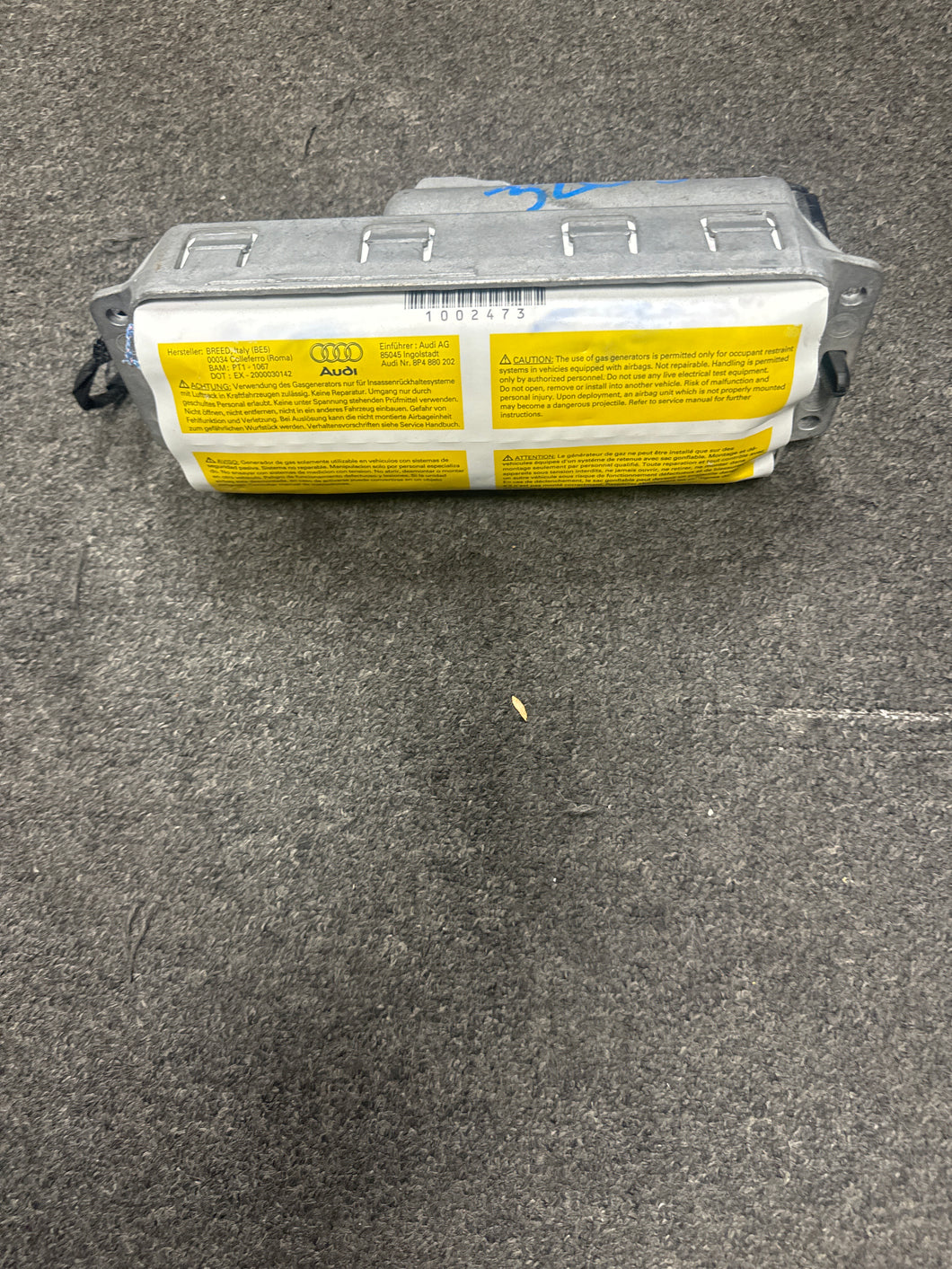 2006-2008 AUDI A3 PASSENGER DASH AIRBAG (RH) (P)