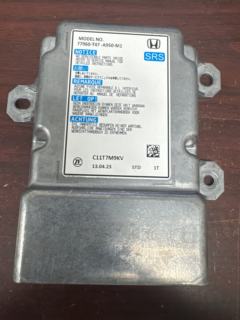 HONDA CIVIC AIRBAG CONTROL MODULE P/N 77960-T47-A950-M1 (P