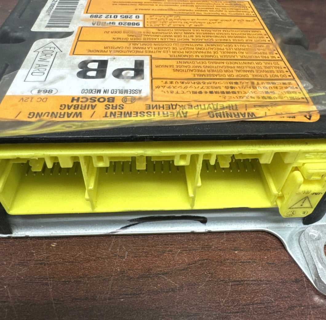 NISSAN PATHFINDER AIRBAG CONTROL MODULE UNIT PN: 98820 9PB0A (P)