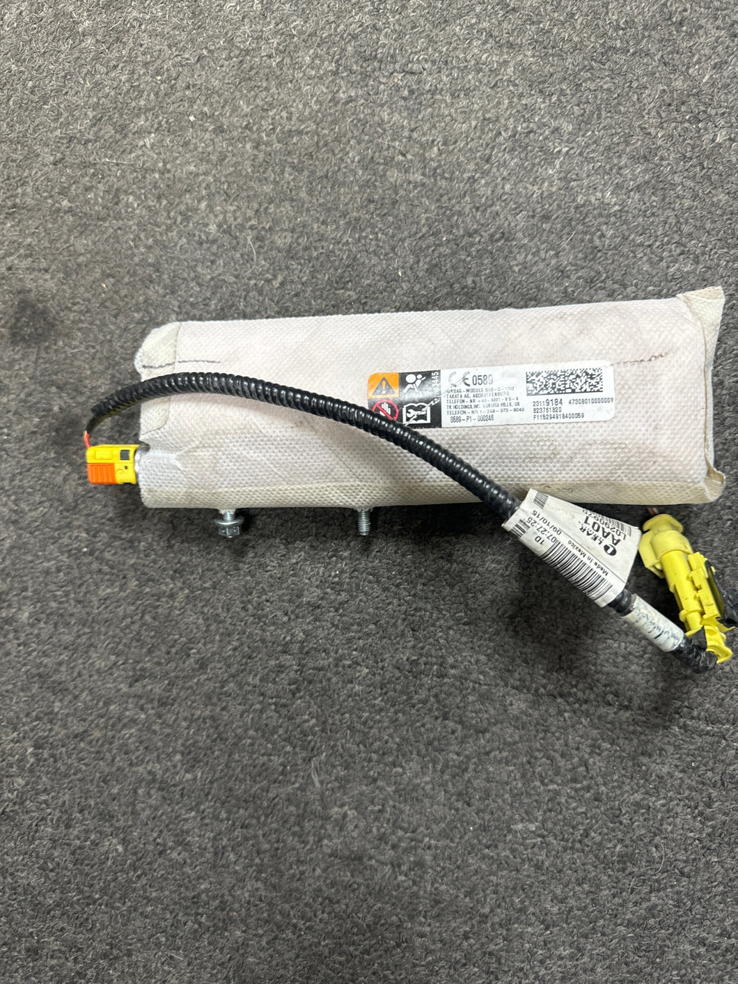 2013-2015 CADILLAC XTS REAR PASSENGER SEAT AIRBAG (RH) (P)