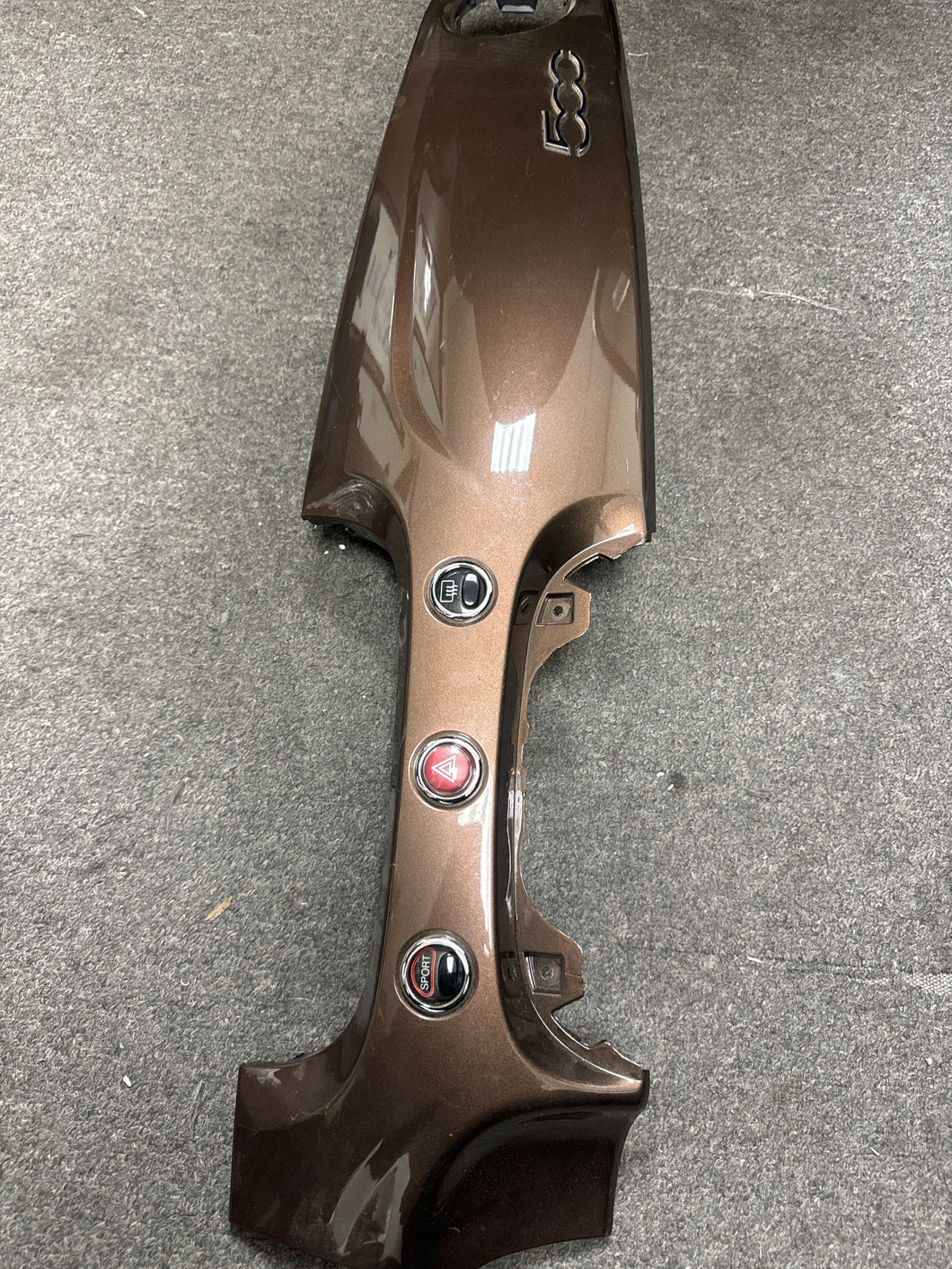 2012-2017 FIAT 500 POP RIGHT PASSENGER SIDE INSTRUMENT DASH PANEL TRIM COVER (RH) (P) BROWN