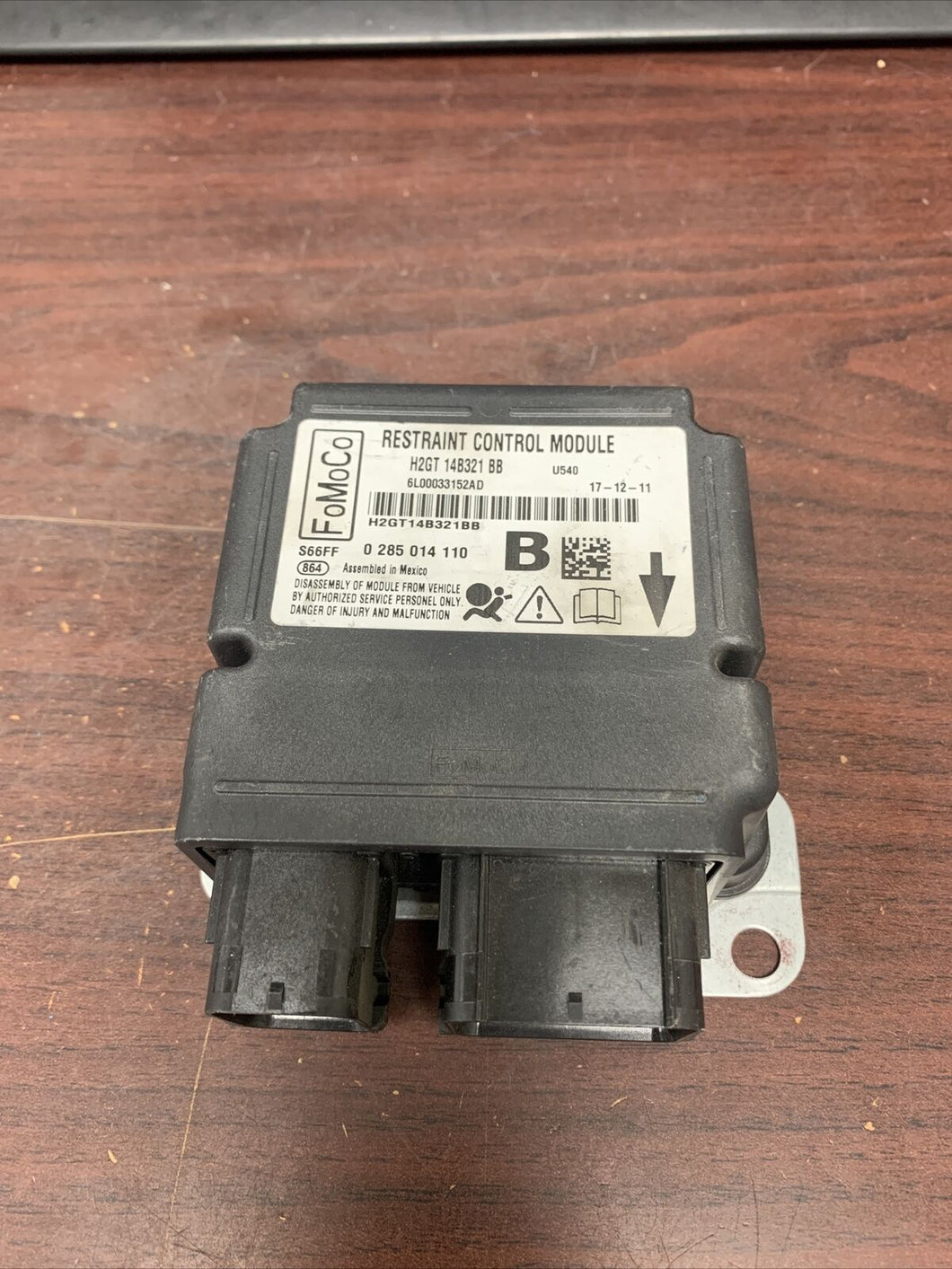 FORD EDGE AIRBAG CONTROL MODULE P/N H2GT14B321BB (P)