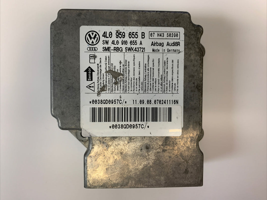 AUDI Q7 AIRBAG CONTROL MODULE PN: 4L0 959 655 B (P)