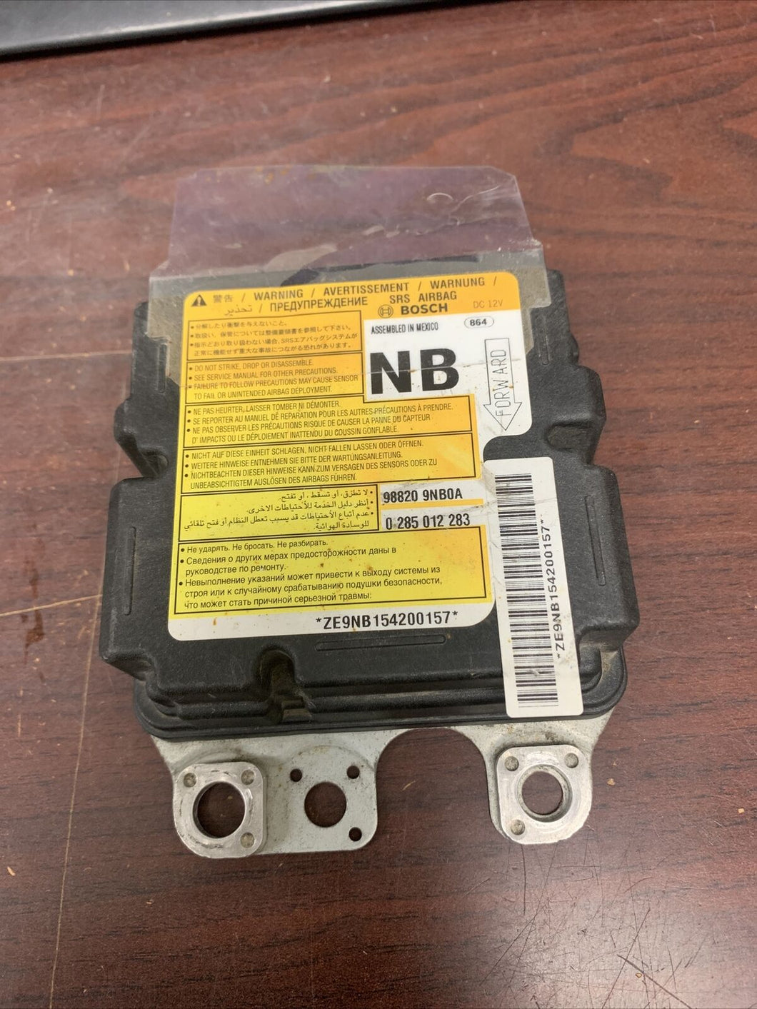 INFINITI Q60 AIRBAG CONTROL MODULE P/N 988209NB0A (P)