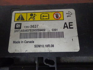 CHEVROLET CRUZE AIRBAG CONTROL MODULE PN: 13505637 (P)