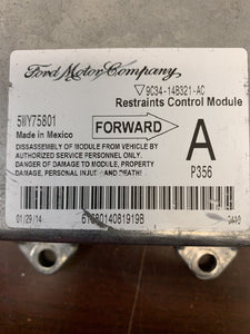 FORD F-250 SUPER DUTY AIRBAG CONTROL MODULE P/N 9C3414B321AC (P)