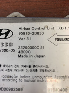 HYUNDAI ELANTRA AIRBAG CONTROL MODULE P/N 959102D650 (P)
