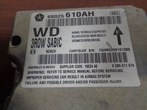 Dodge Durango AIRBAG Control Module P/N 68025610AH (P)