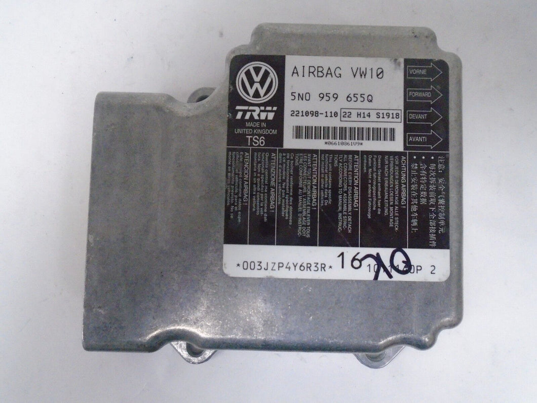 Volkswagen Tiguan AIRBAG Control Module UNIT P/N 5N0959655Q (P)