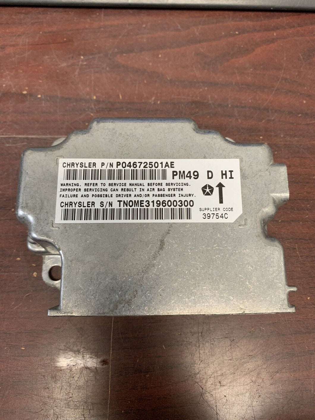 DODGE CALIBER AIRBAG CONTROL MODULE PN: P04672501AE (P)