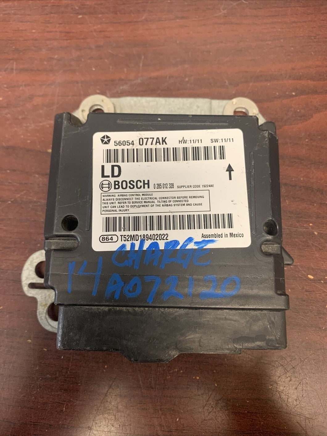 DODGE CHARGER AIRBAG CONTROL MODULE P/N 56054077AK (P)