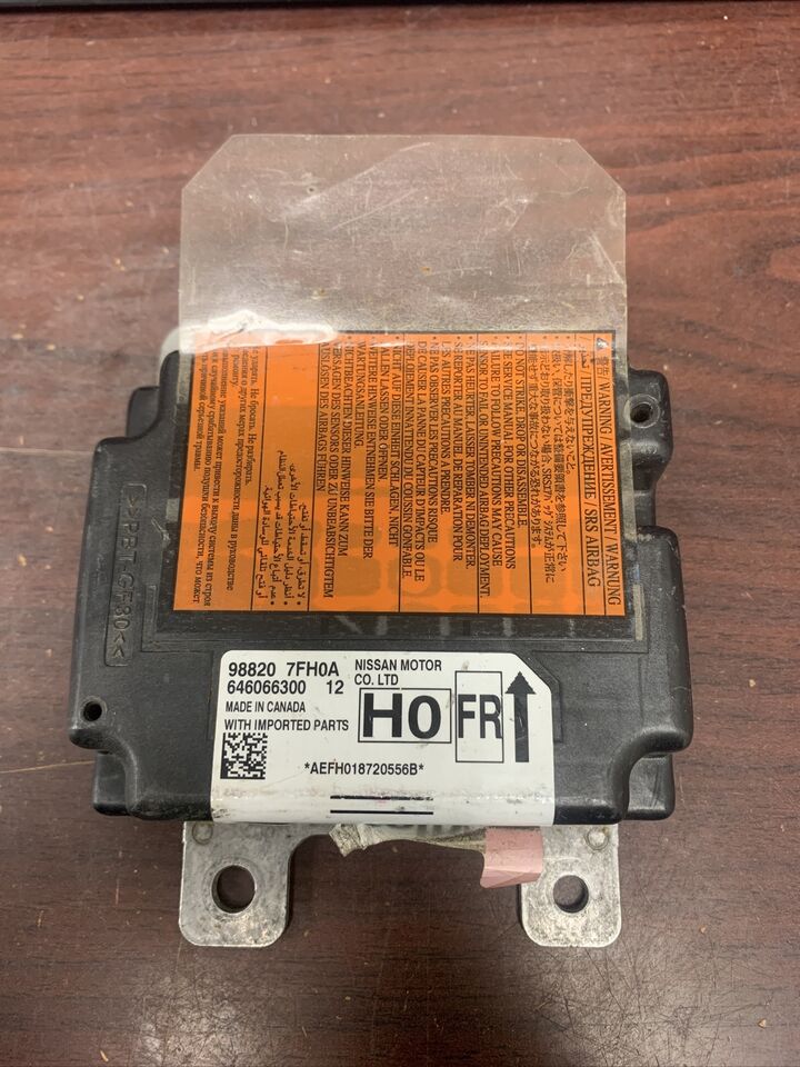 NISSAN ROGUE AIRBAG CONTROL MODULE P/N 988207FH0A (P)