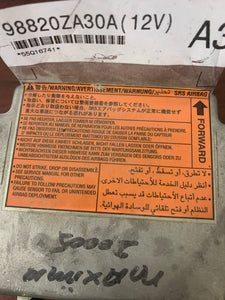 Nissan Maxima Airbag Control Module P/N 98820ZA30A (P)